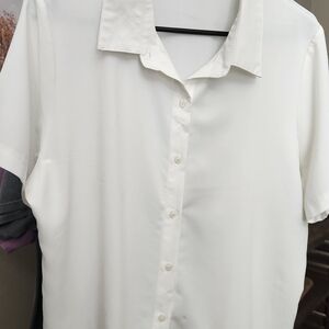 Classic White Button-Up Shirt